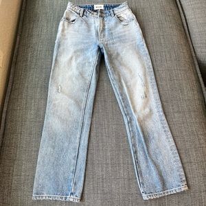 Rollas cropped straight jeans